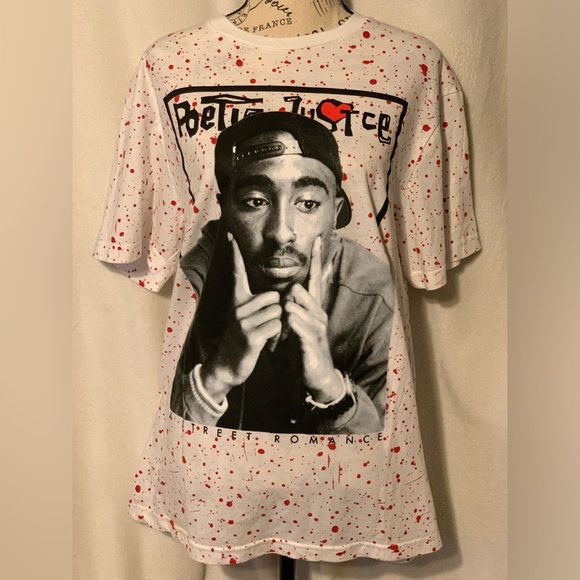 Hybrid Apparel Other - Tupac Poetic Justice White L T Shirt